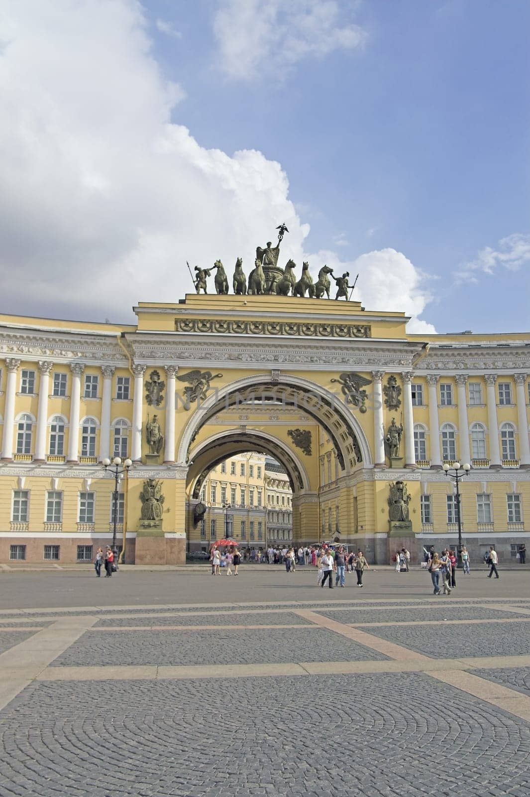 General Army Staff Building in Saint Petersburg, Russia. Classicism-epoch style