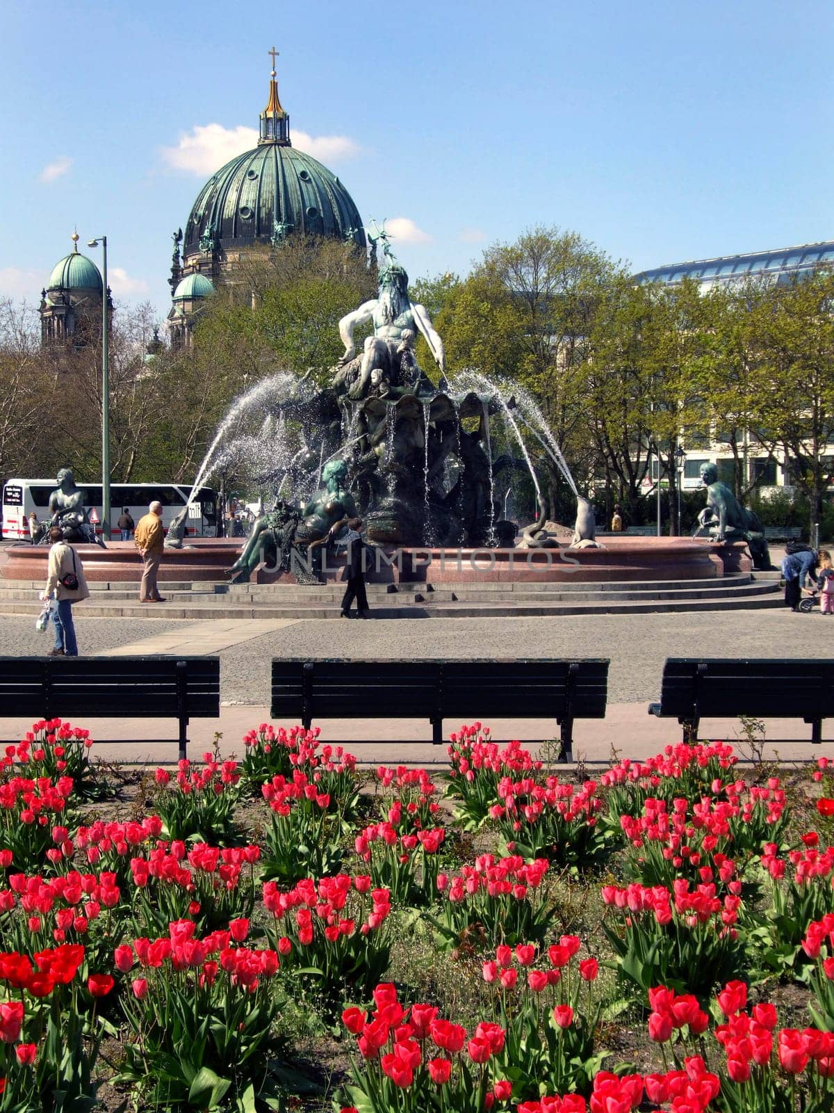 Neptune Fountain at Alexanderplatz,Germany,Berlin
