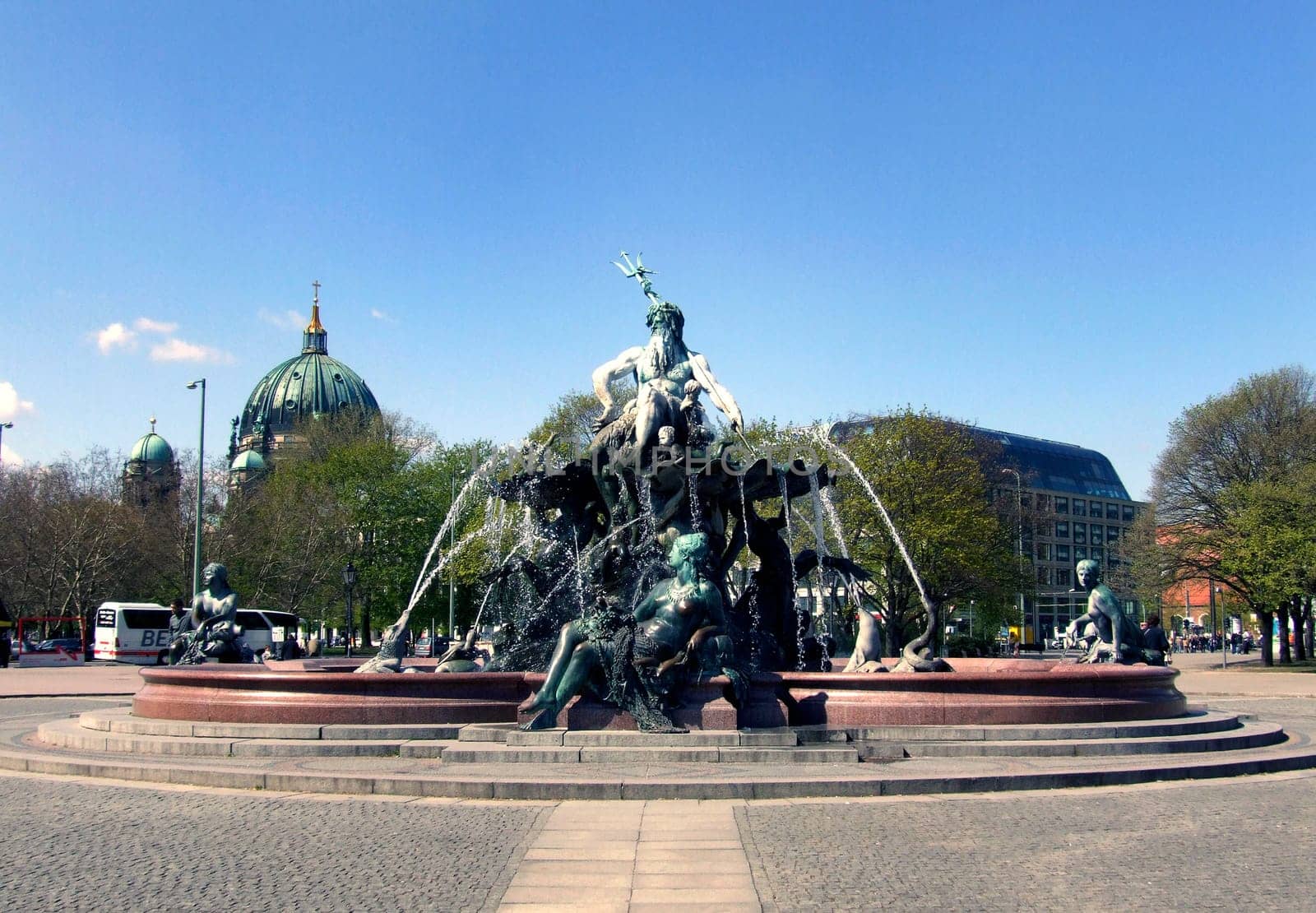 Neptune Fountain at Alexanderplatz,Germany,Berlin
