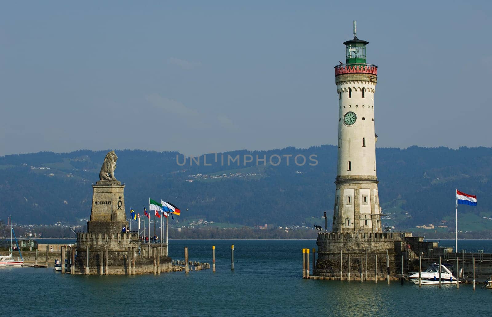 Lindau's harbour in Bavaria
