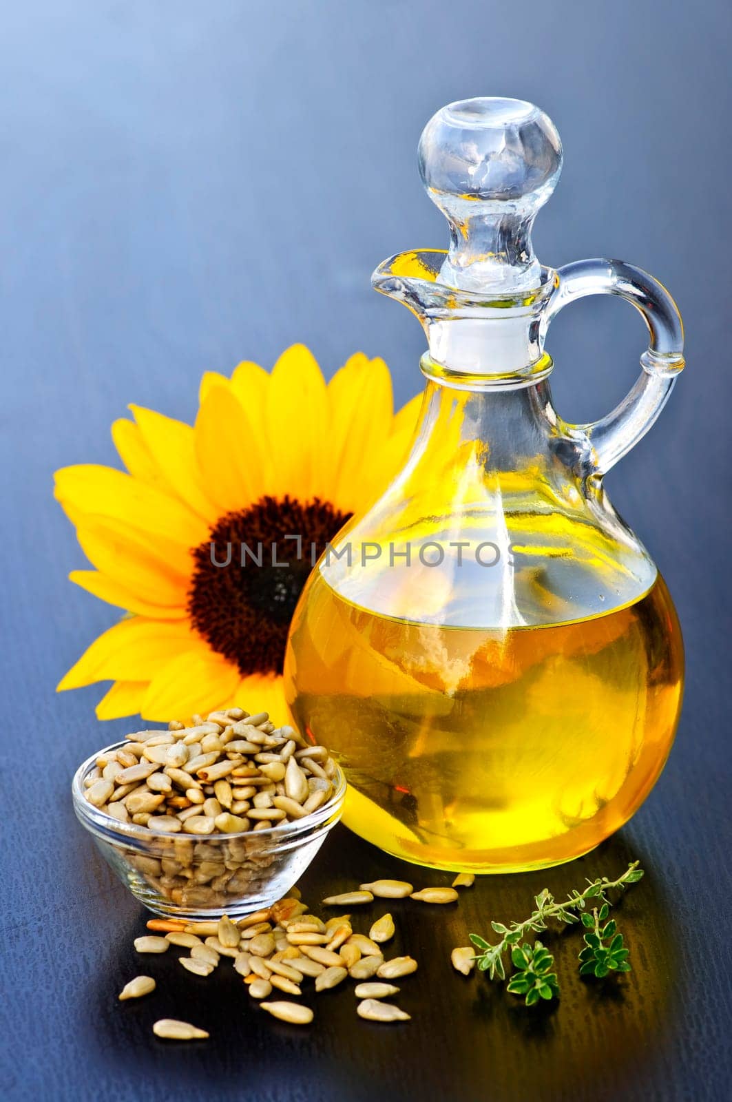 Sunflower oil bottle