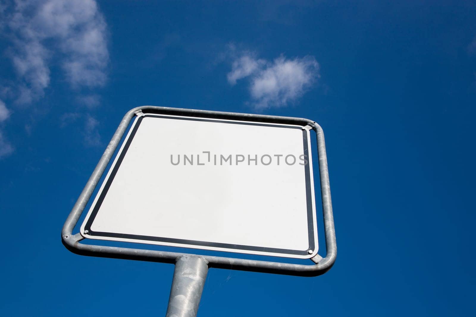 Traffic sign square empty