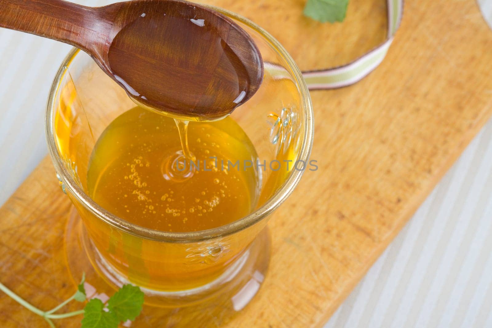 Honey jar from above