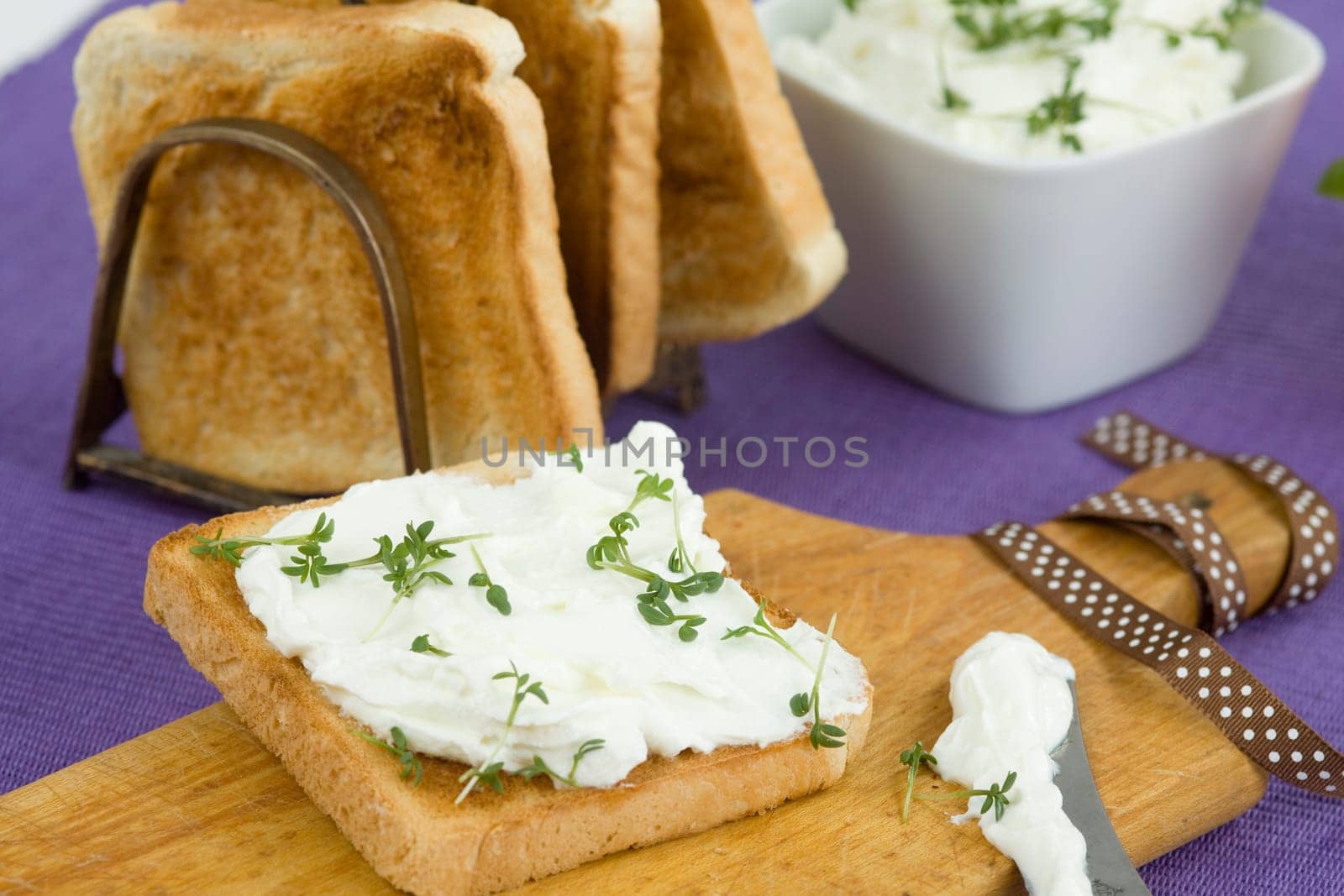 Cress on toast