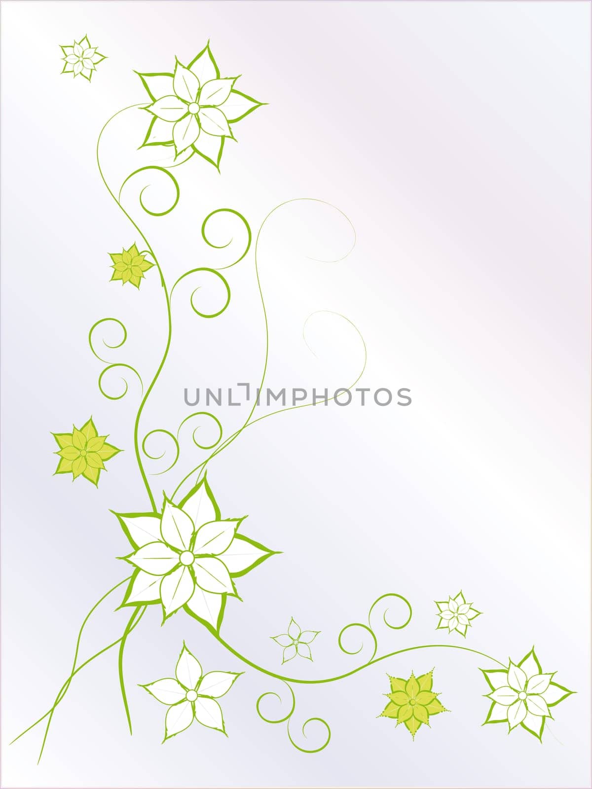 Floral Background Blossoms Green
