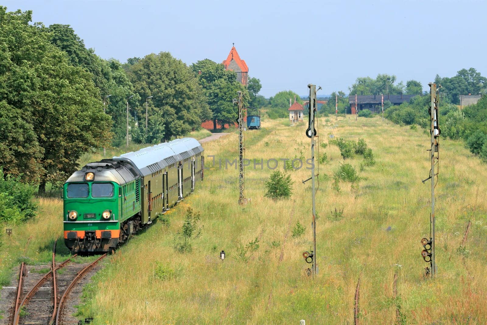 Passenger train at the station