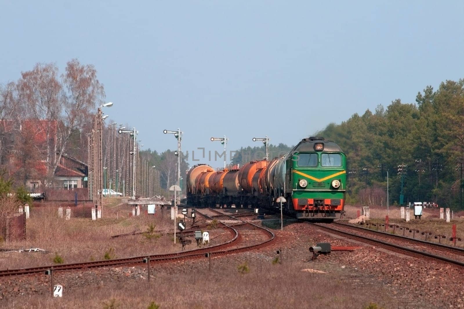 Freight diesel train
