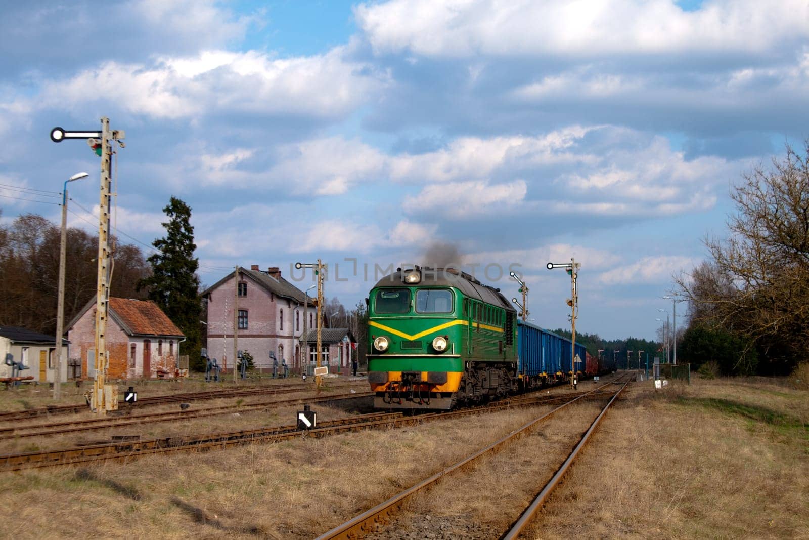 Freight diesel train