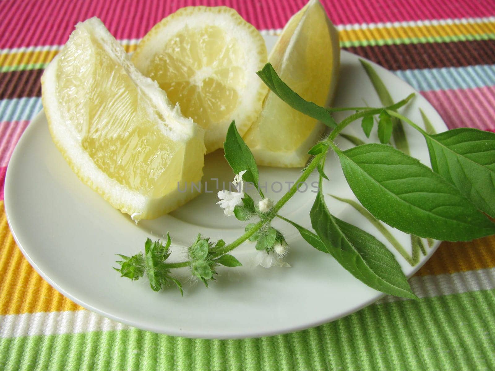 Lemon and lemon basil