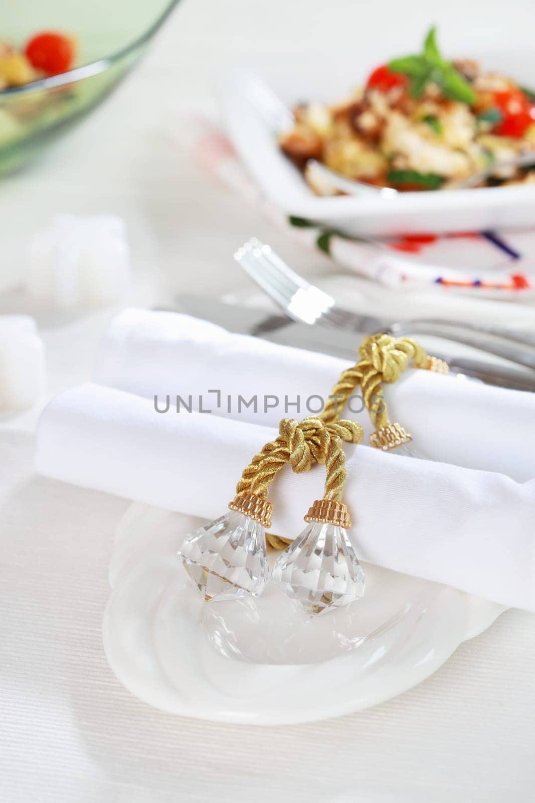 Luxury napkins with napkin ring