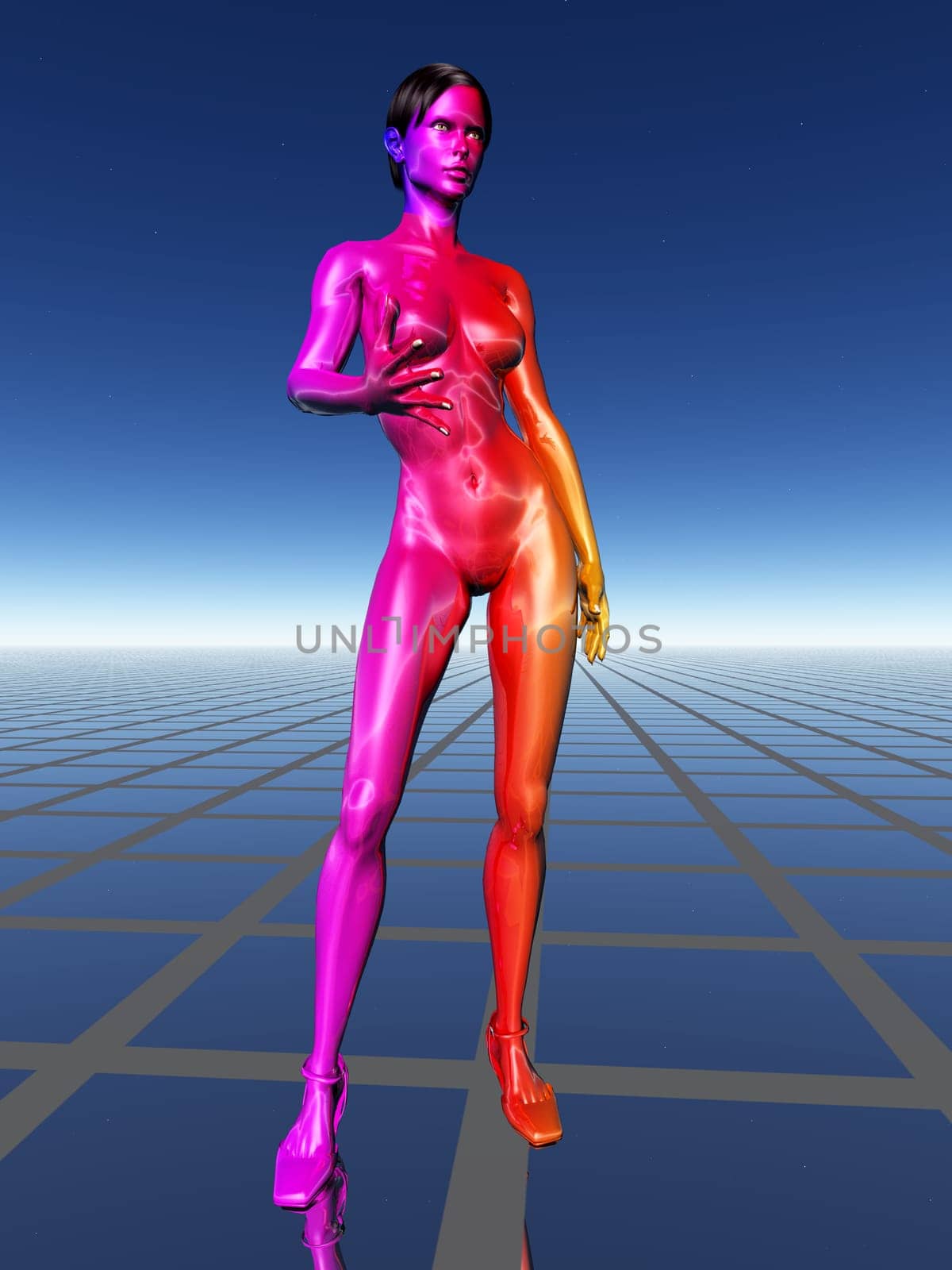 Woman in 3D