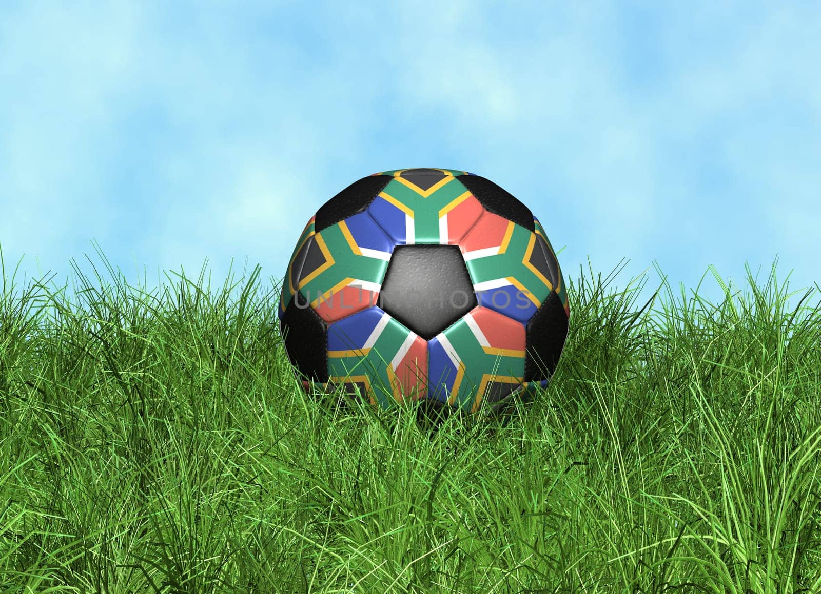 Football in the colours of South Africa