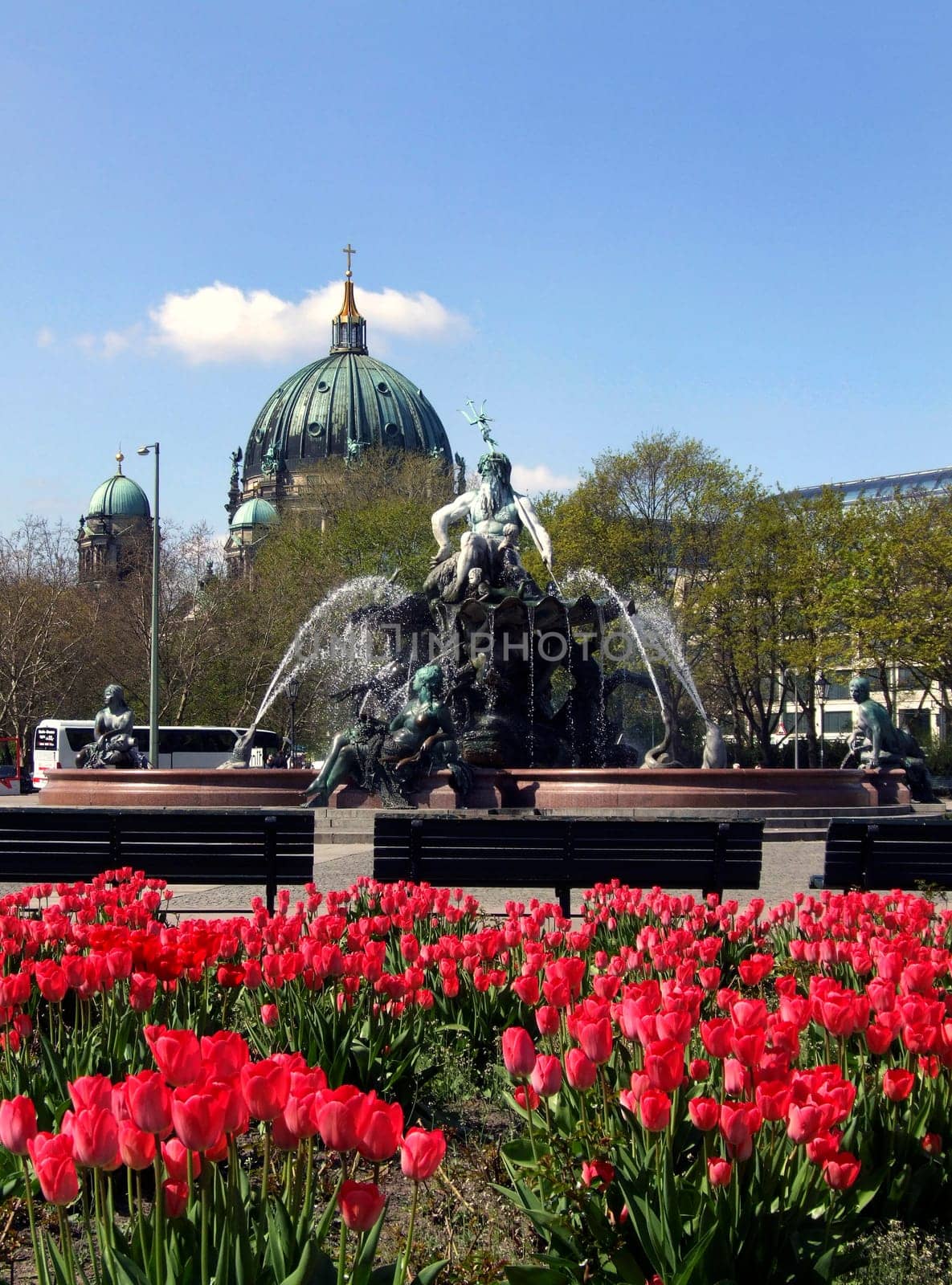 Neptune Fountain at Alexanderplatz,Germany,Berlin