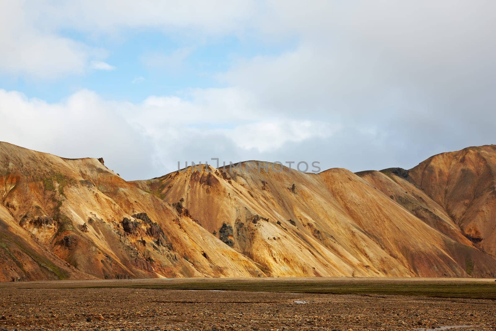 Multicolored rhyolite mountains in Landmannalaugar