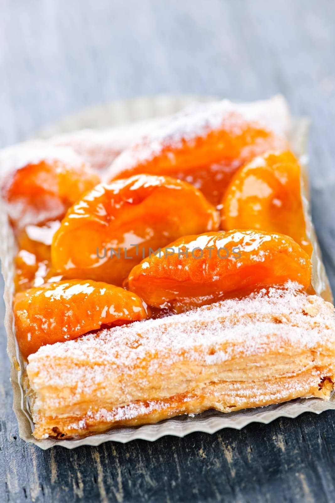 Apricot fruit strudel