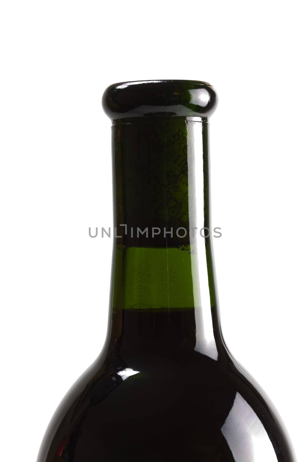 Bottle of red wine,isolated