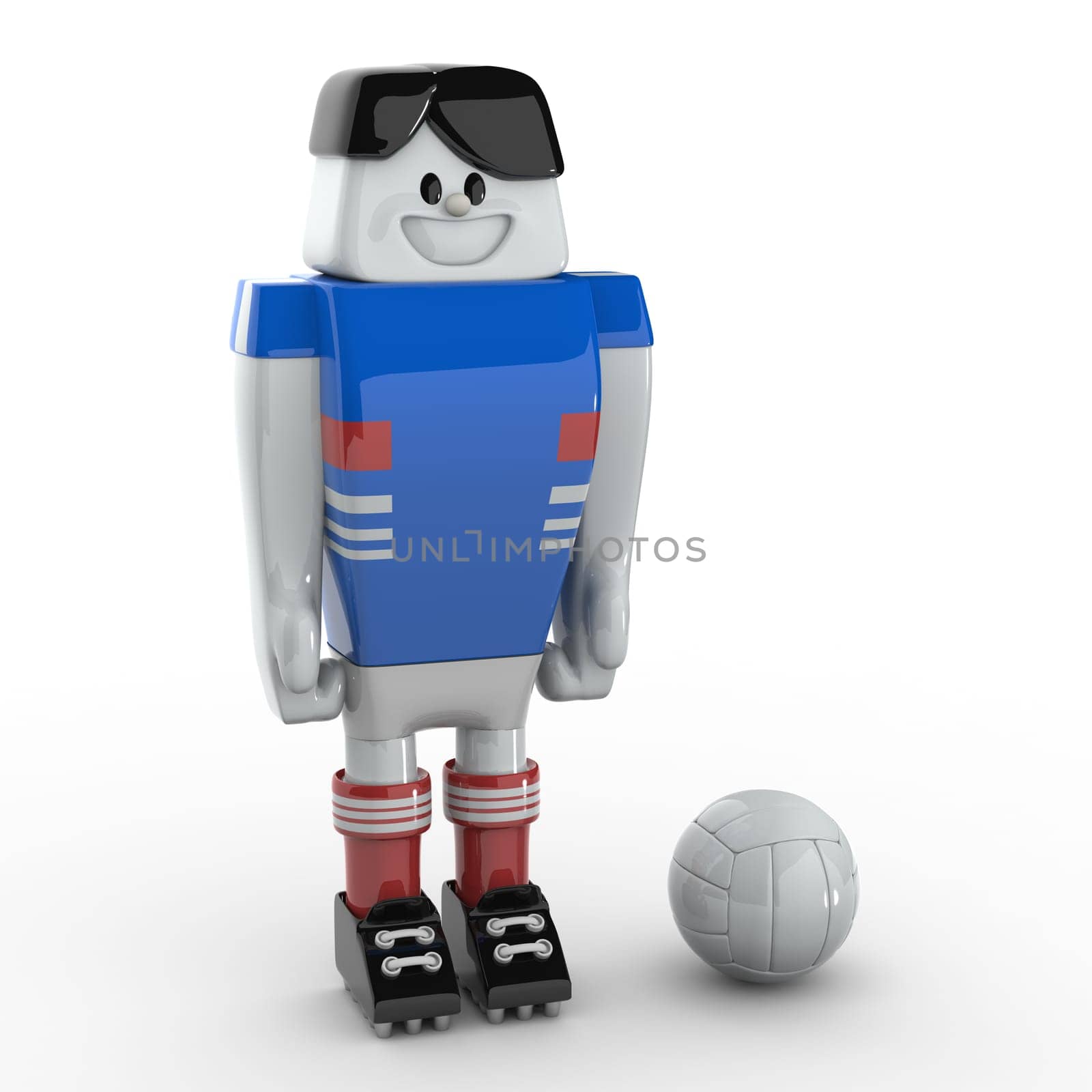 3D Football Player - Team France