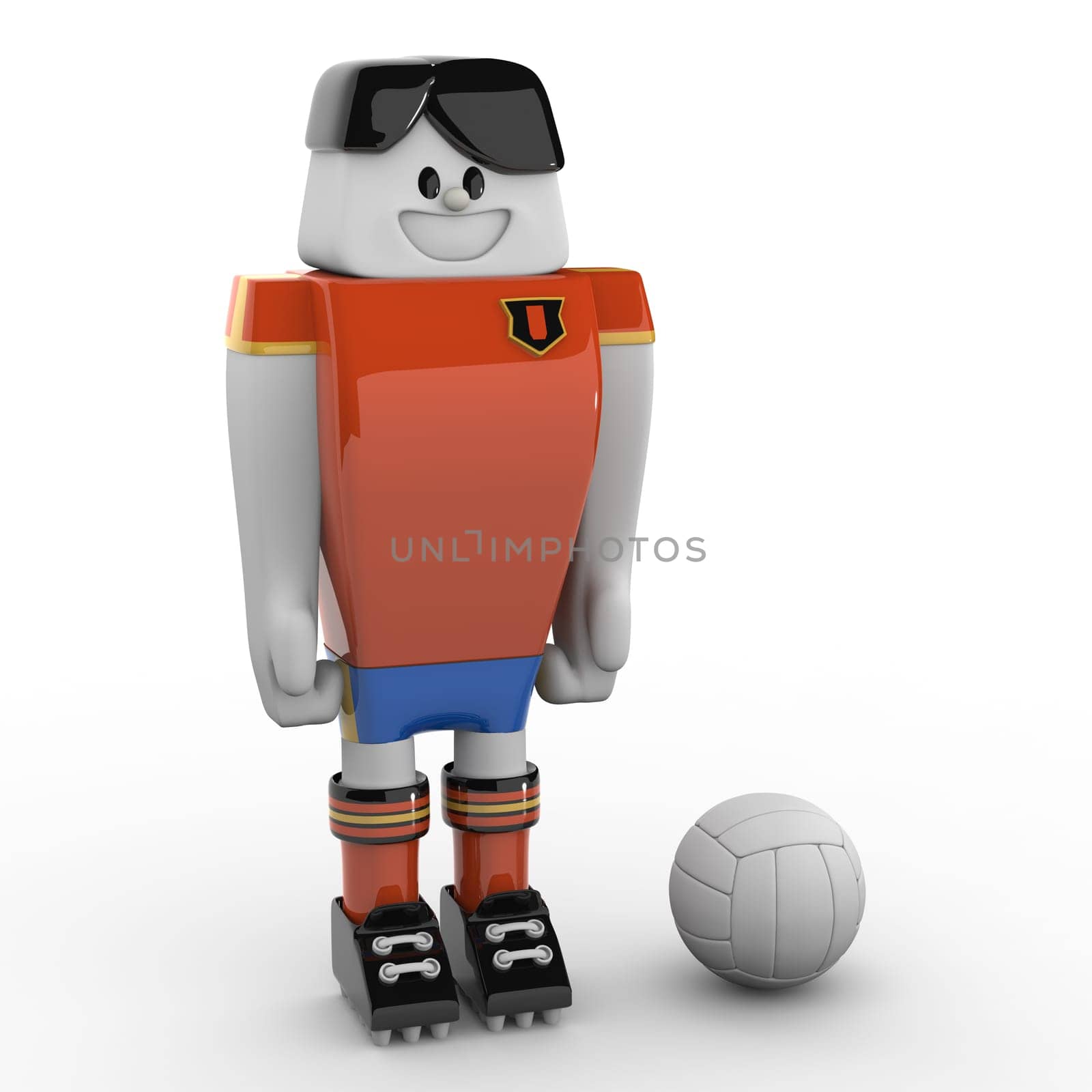 3D Soccer Player - Team  Spain