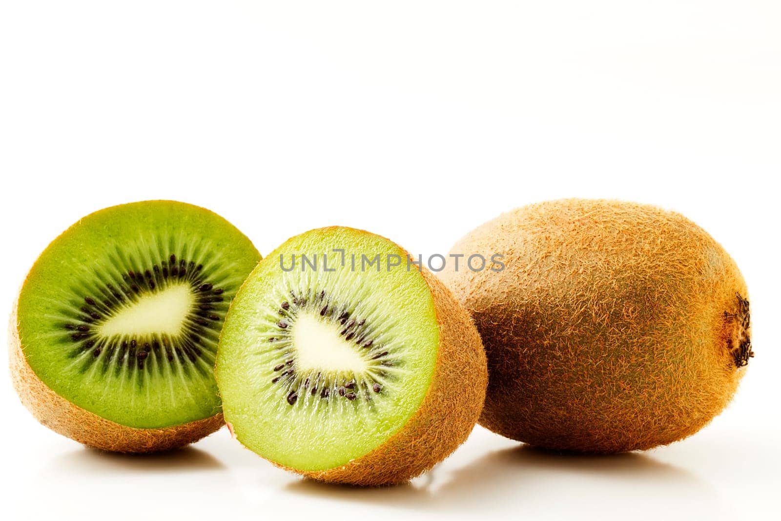 one kiwi and two halves