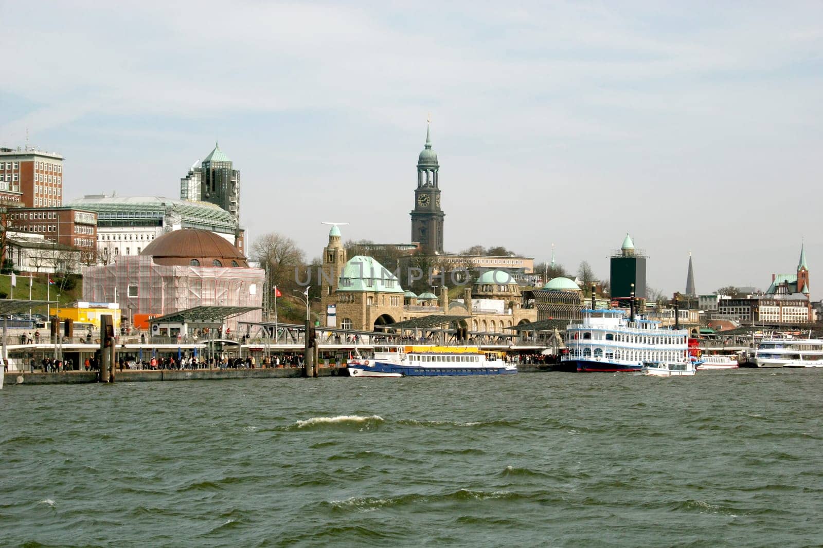 Hamburg Landungsbrücken and Michel