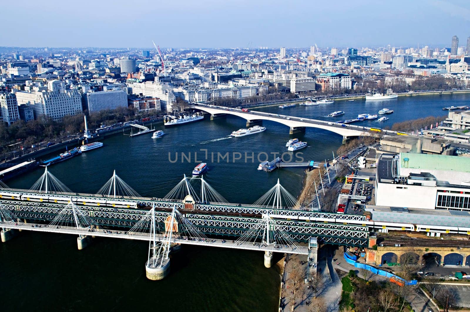 Hungerford Bridge seen from London Eye