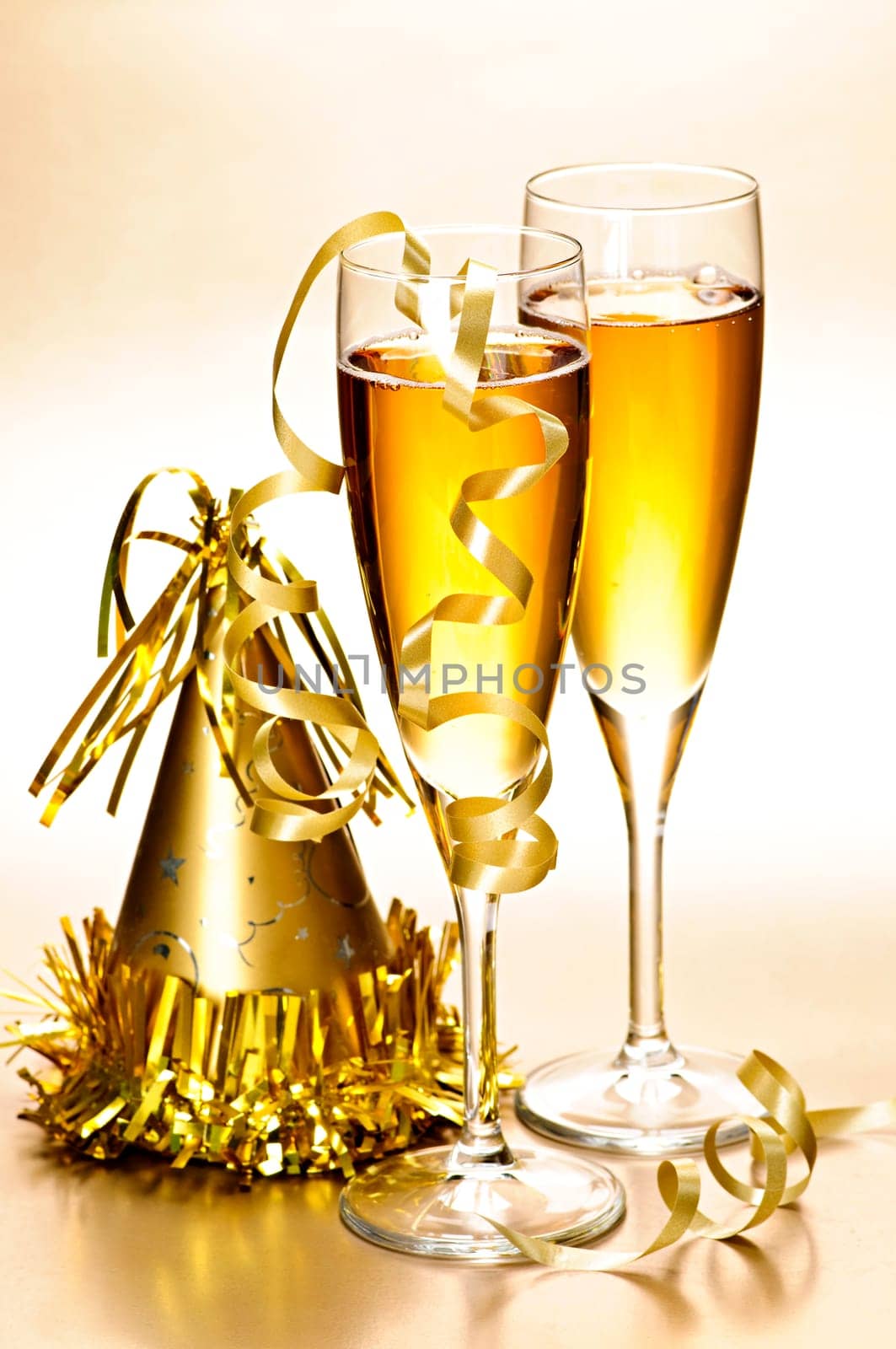 Champagne and New Years party decorations