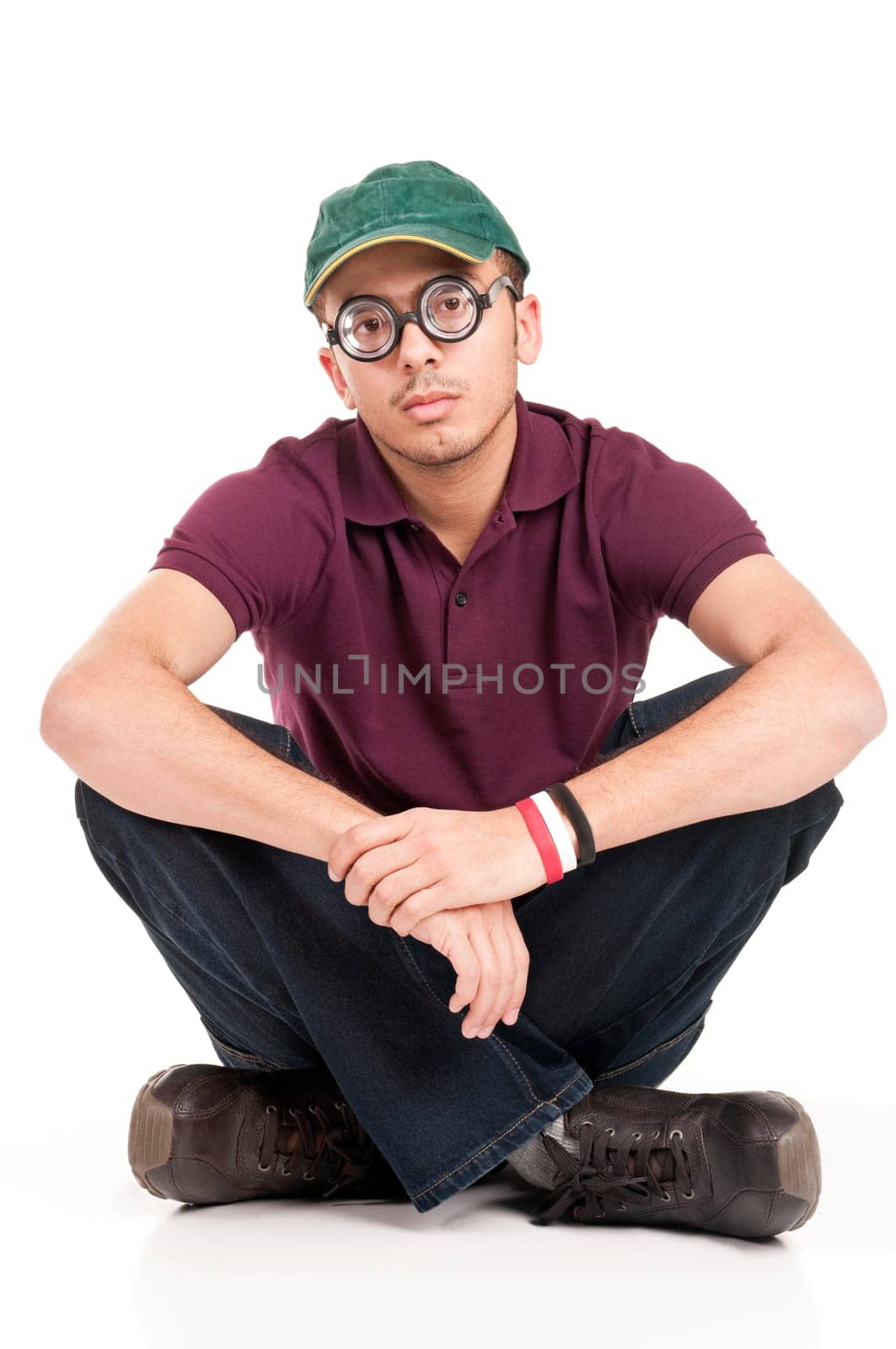 Nerd sitting