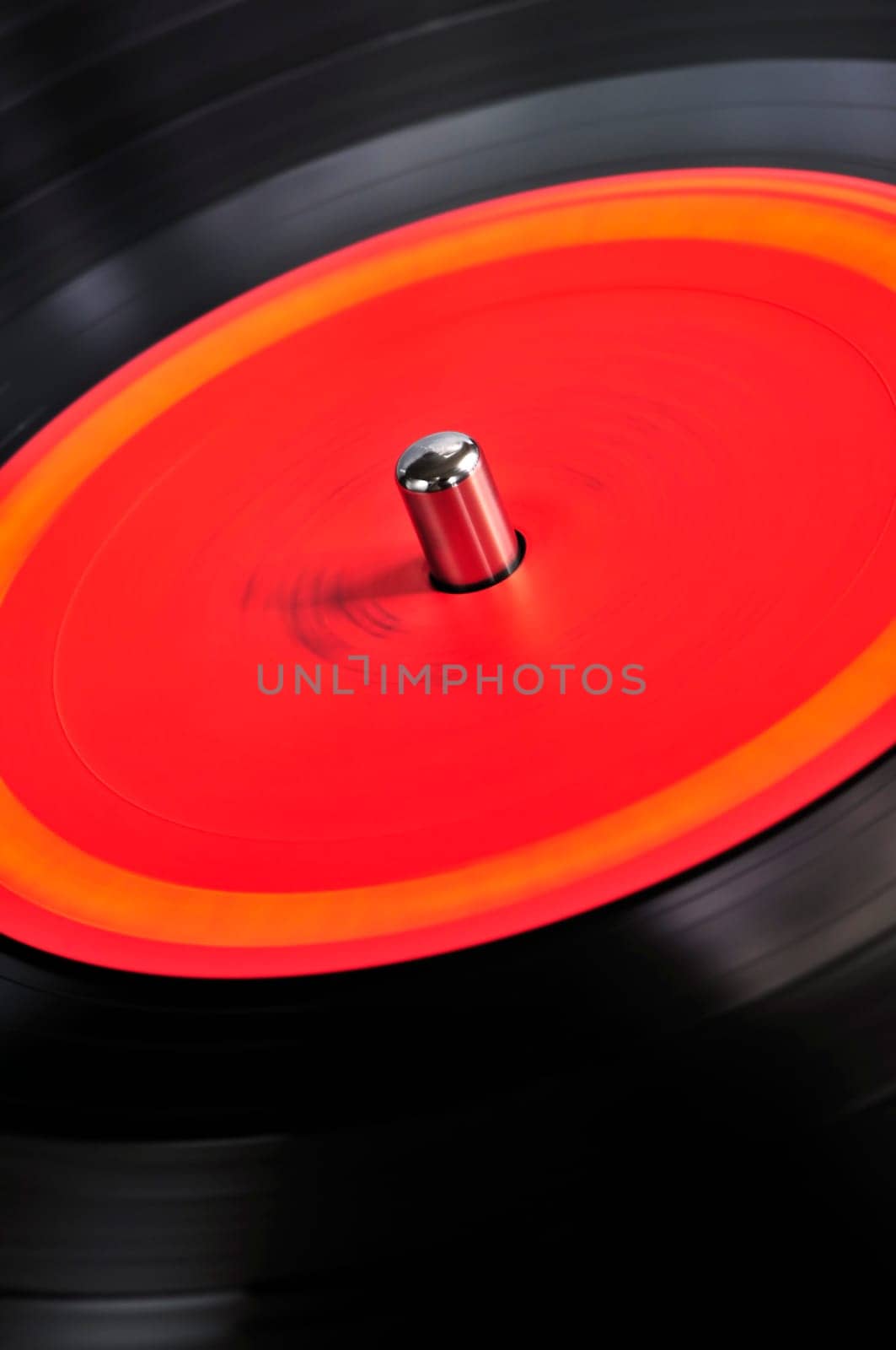 Record on turntable