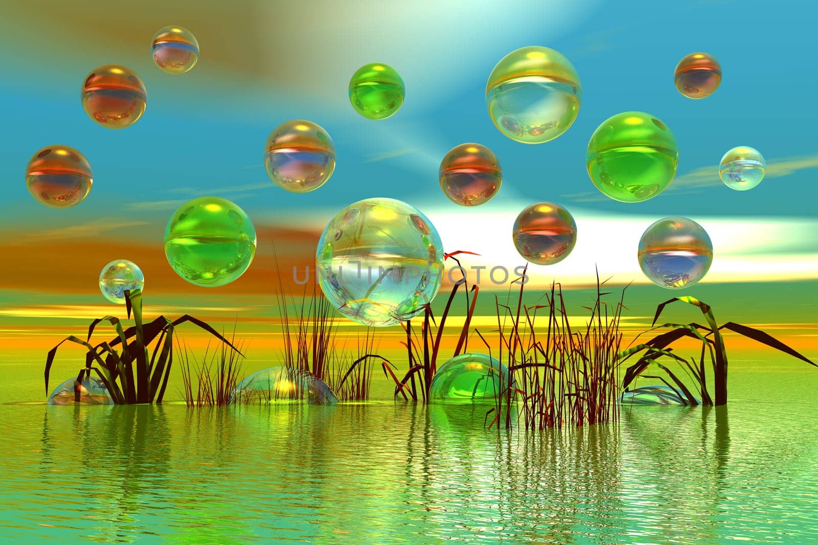 colorful air bubbles