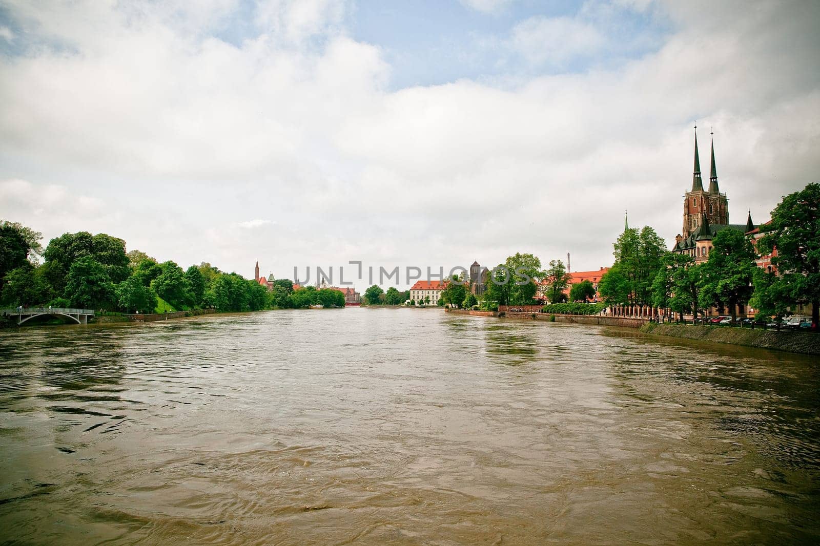 Flood in Wroclaw - Cathedral Island