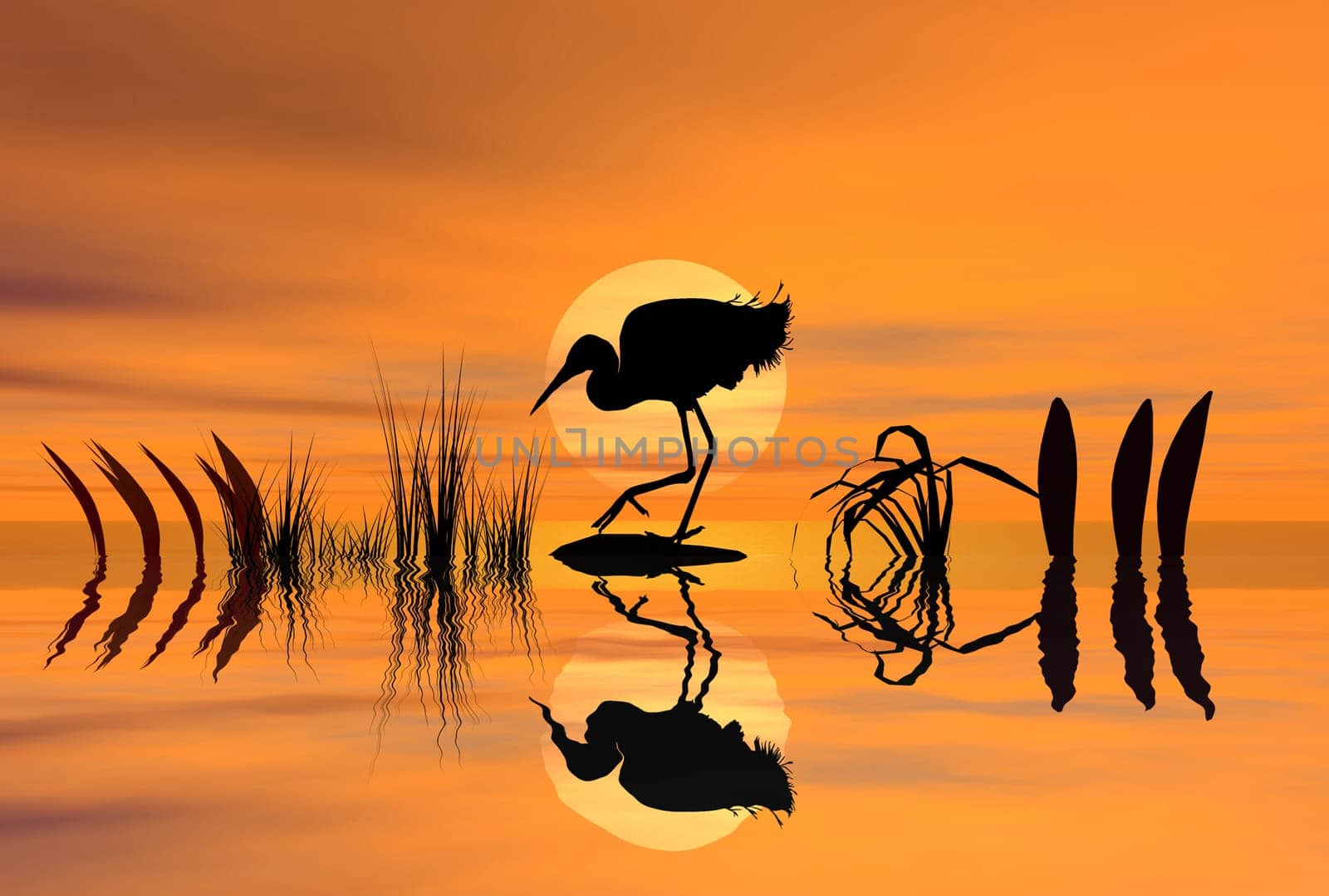 Paper Cut Heron