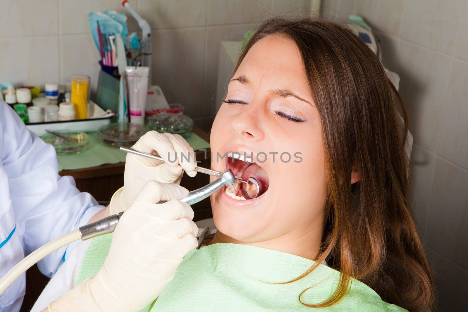 young woman patient at dentist