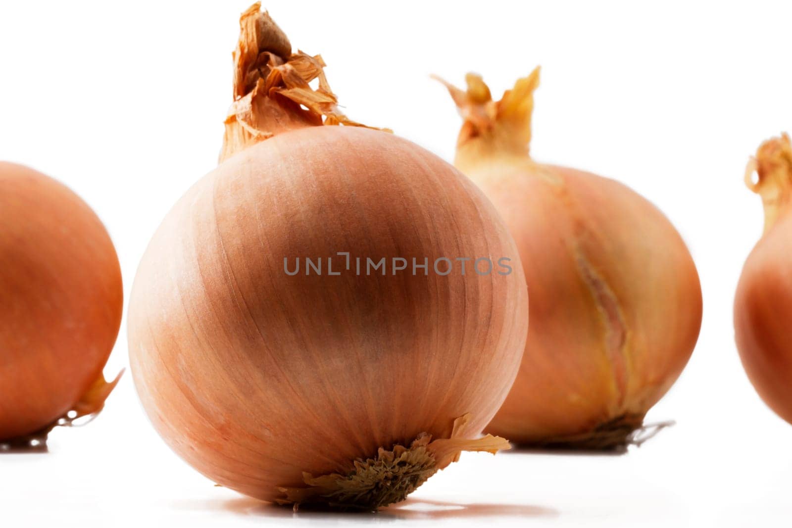 one onion in front of others