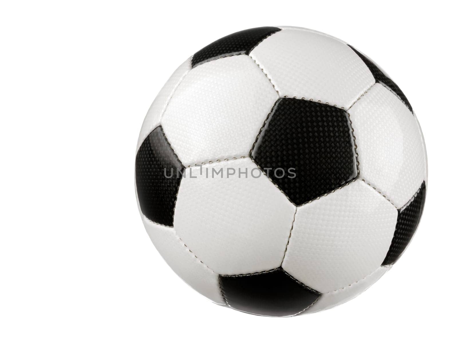 Soccer ball on pure white