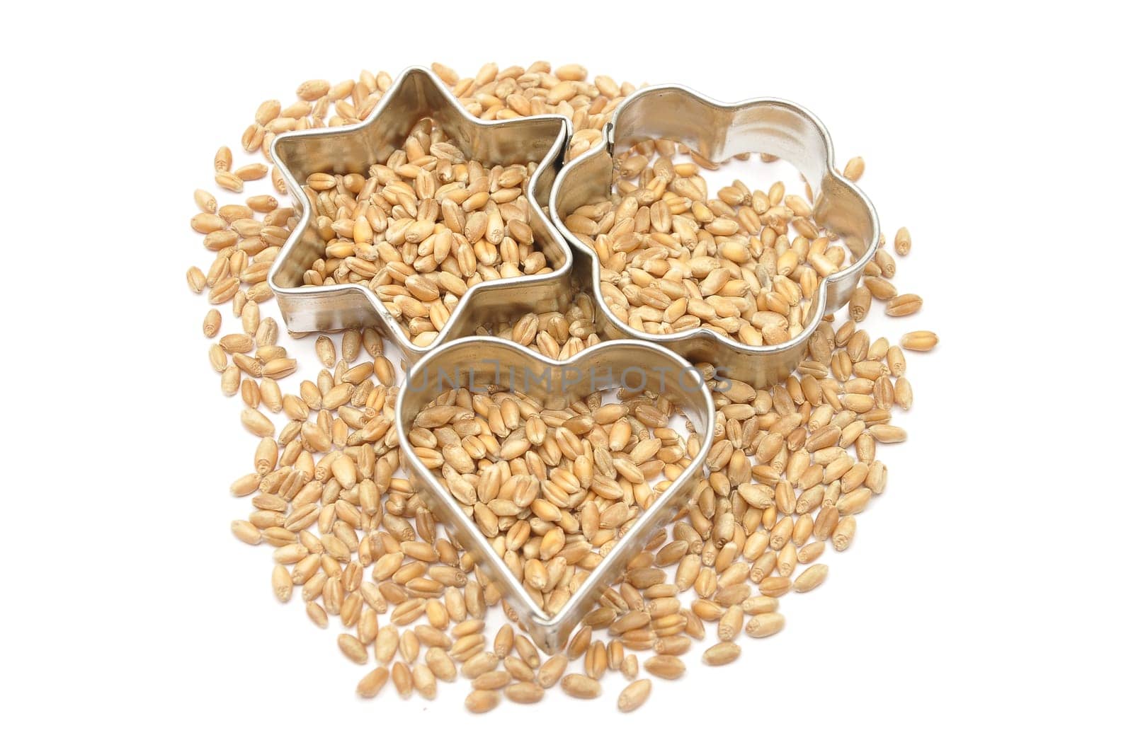 Cookie cutter with cereal grains
