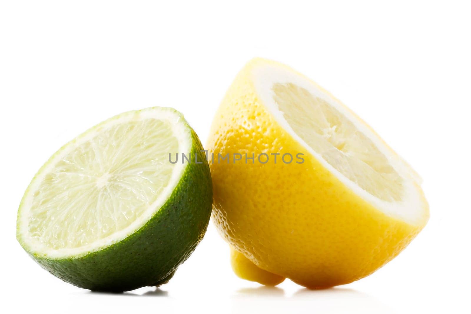 Half lemon and lime