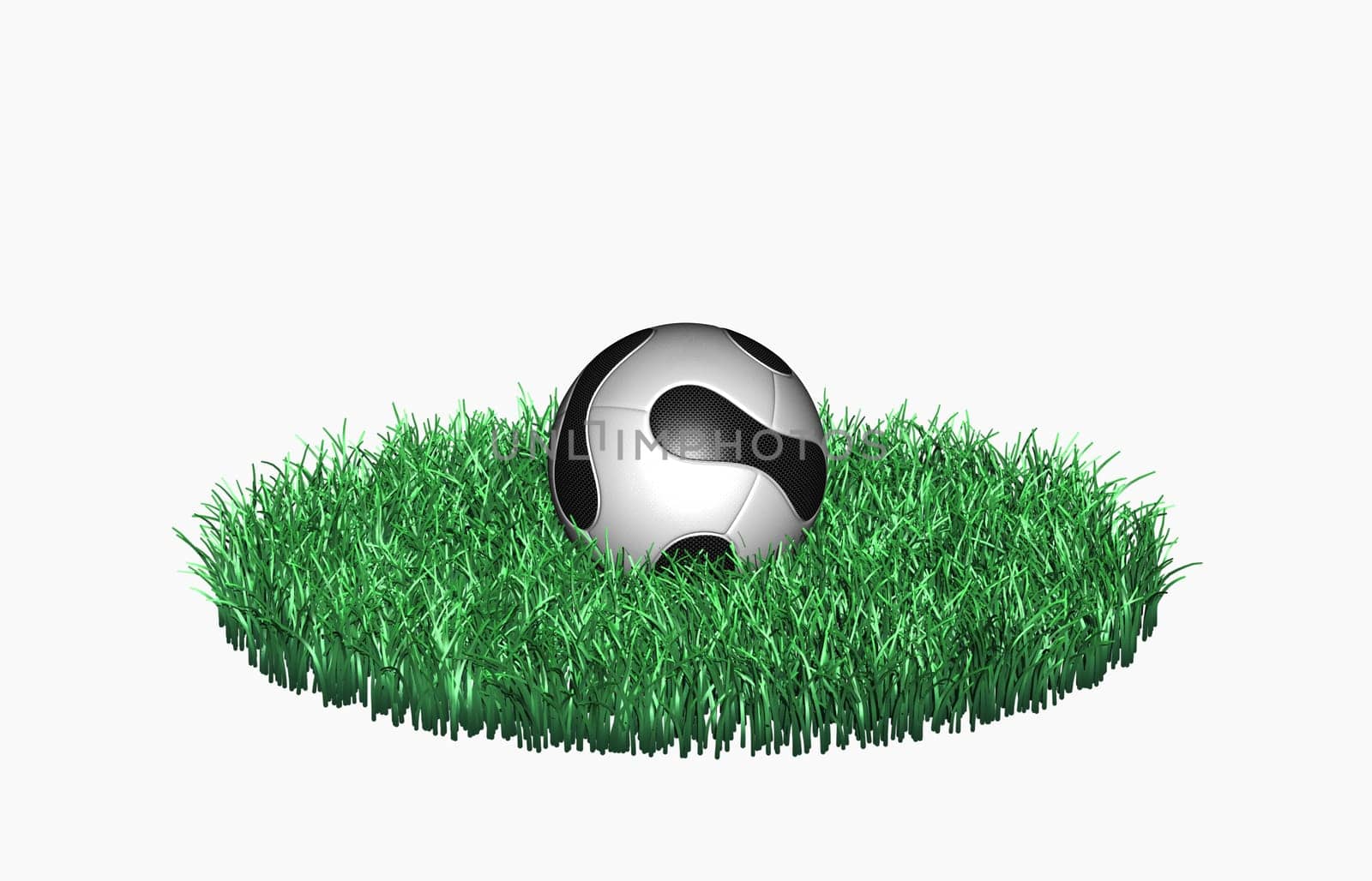 Football in the grass