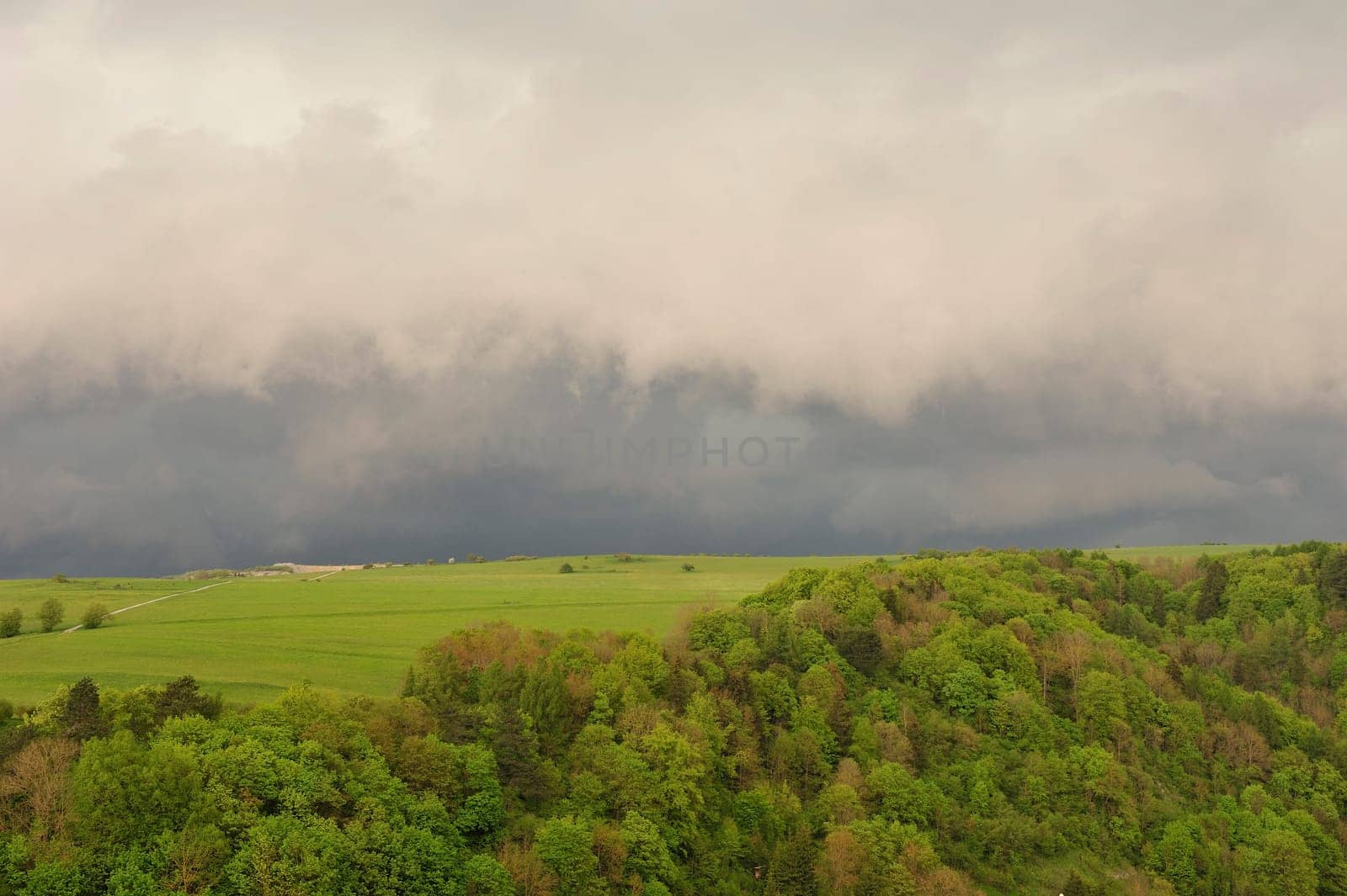 Rübeland in the Harz Mountains shortly before rainstorm