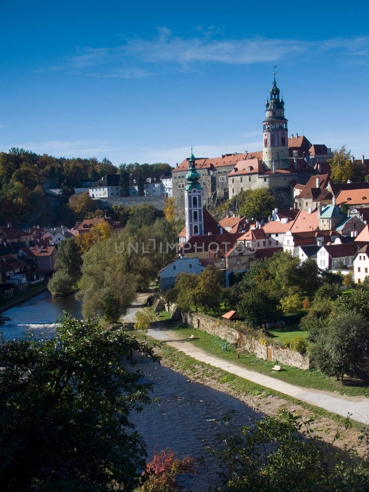 Chateau Tower in Cesky Krumlov, Czech Republic
