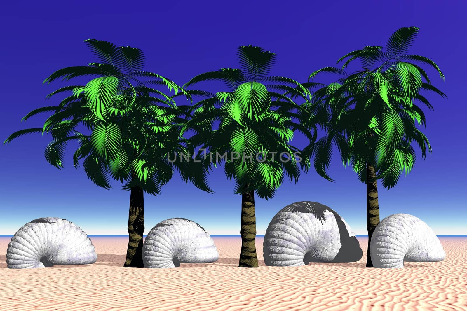 Three Palm Trees