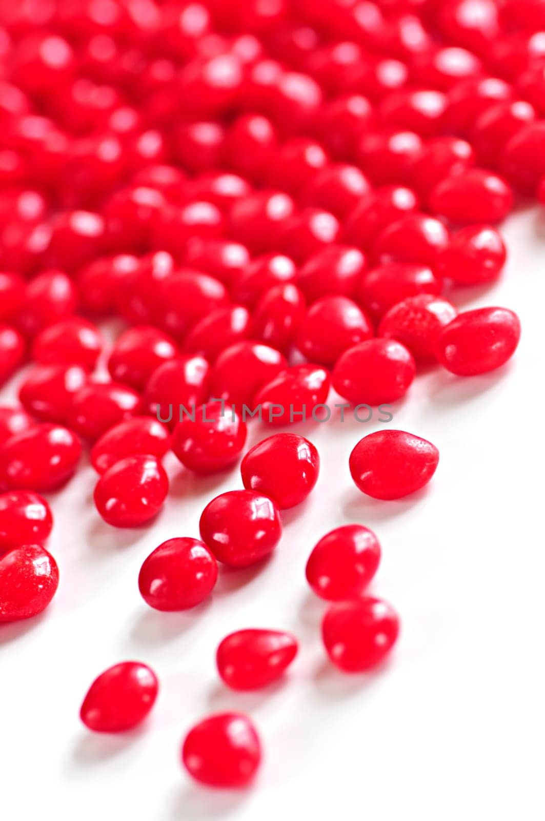 Valentine cinnamon heart candies
