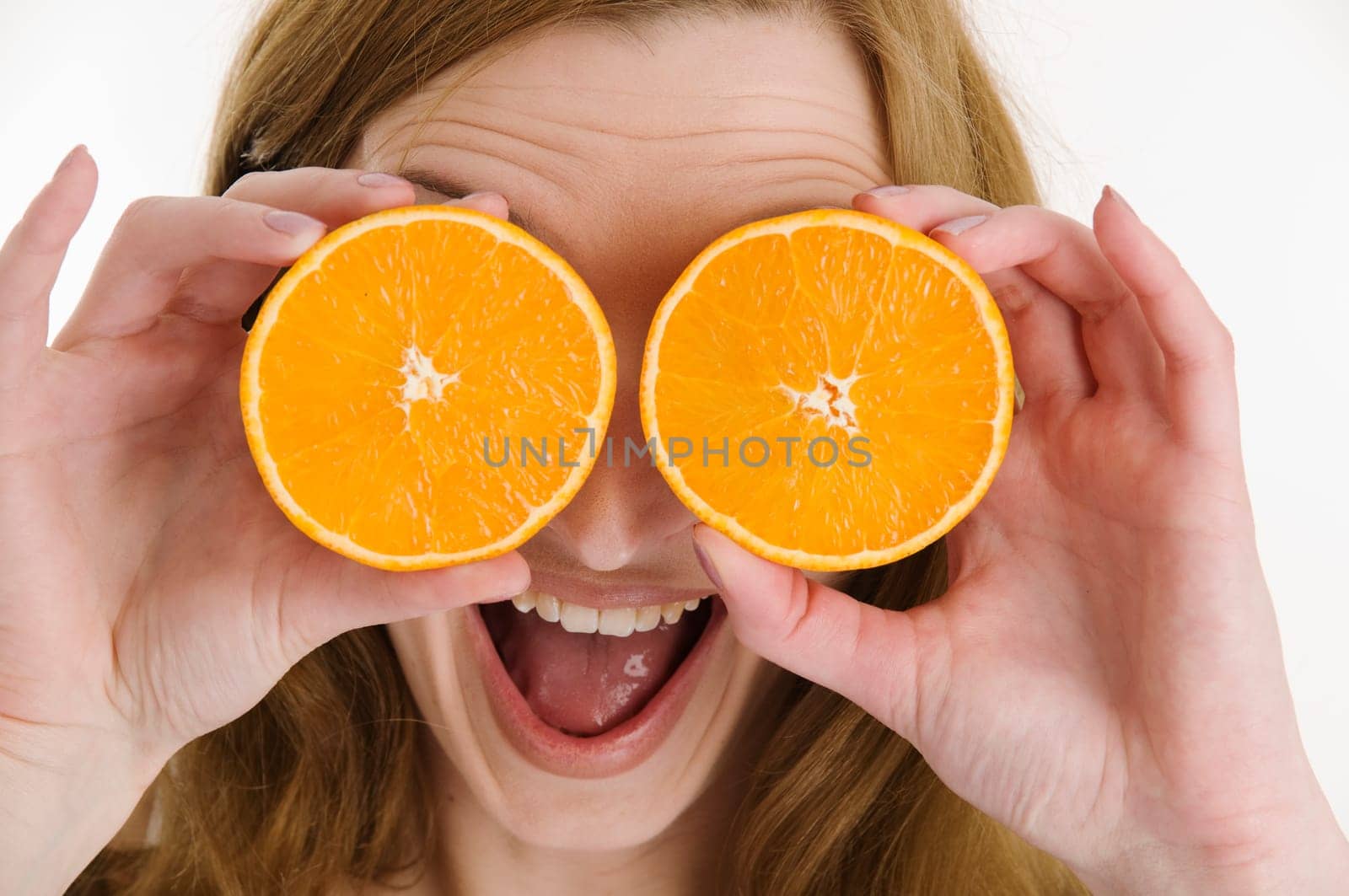oranges and mouth open horizontal