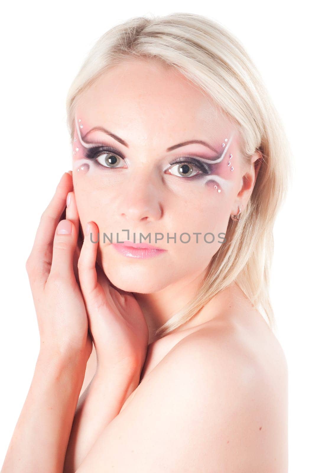 Woman with face