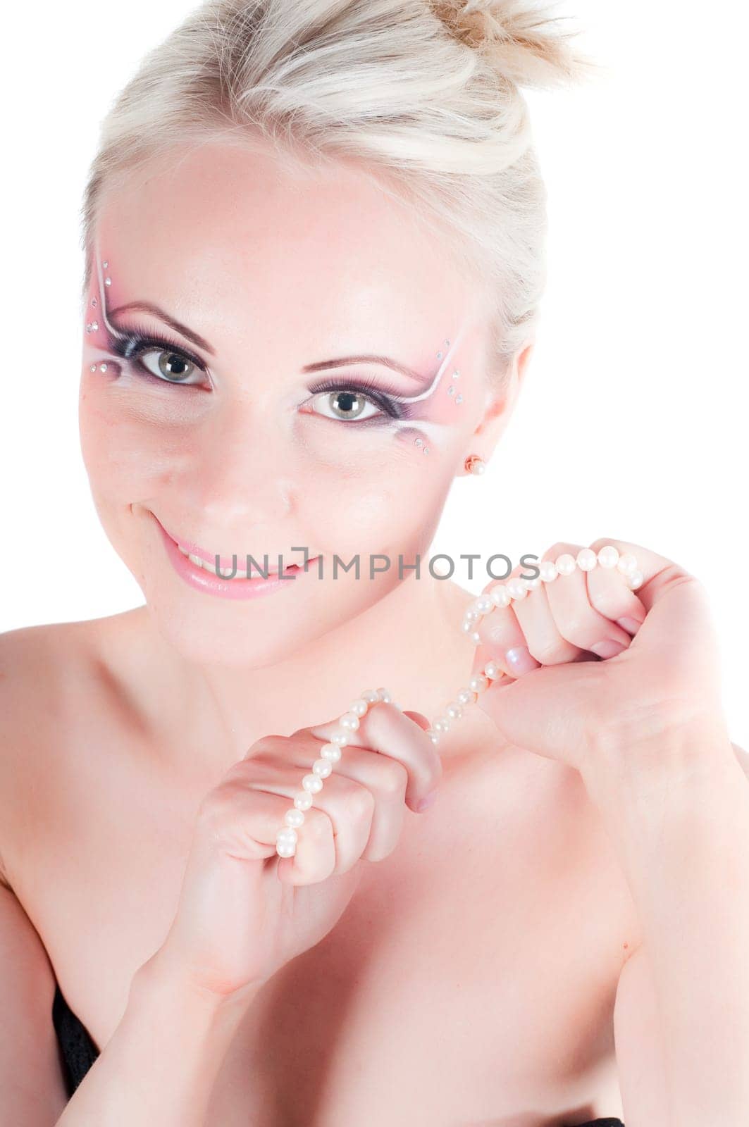 Woman with face art