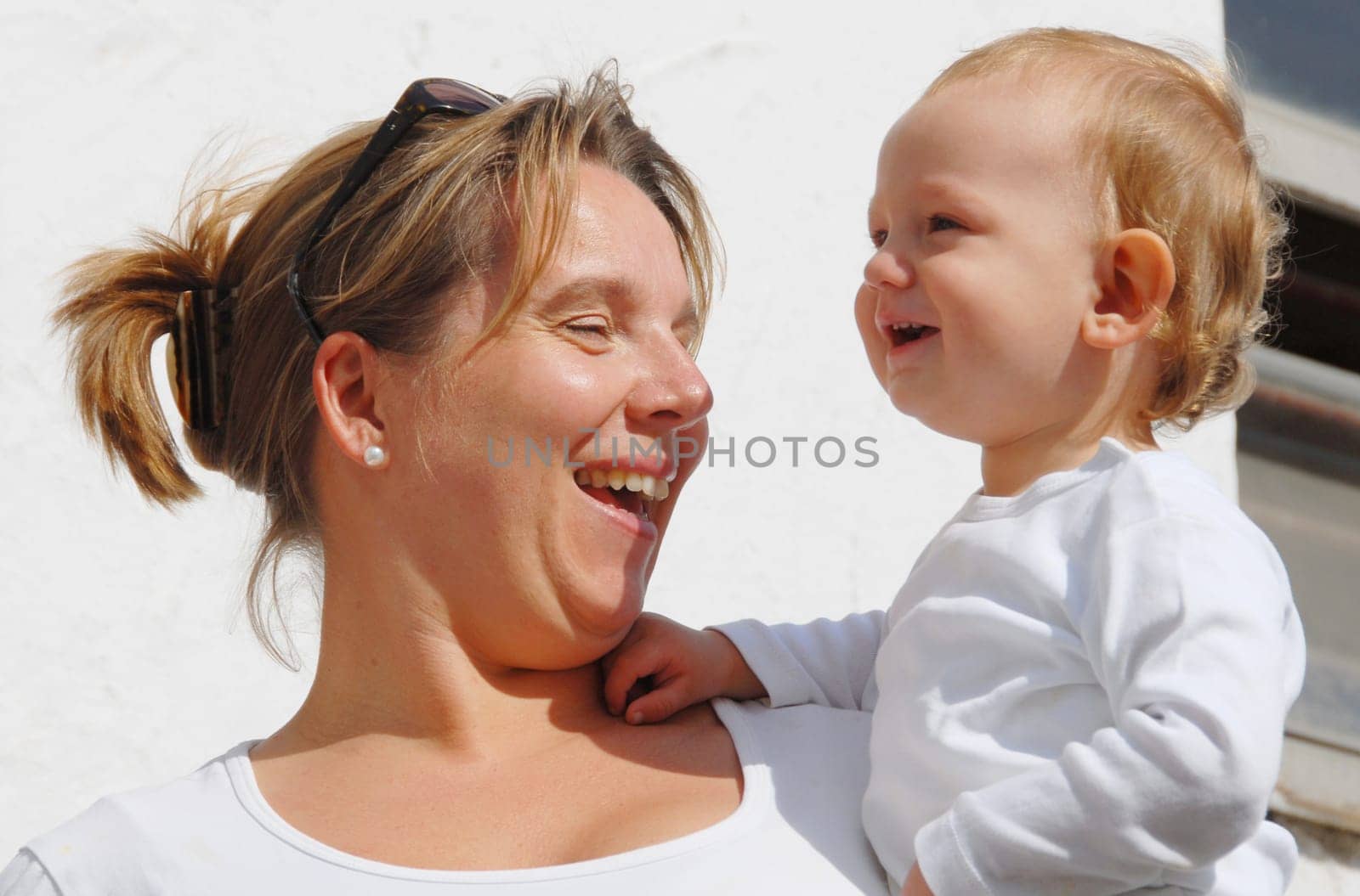 Portrait of mother with son