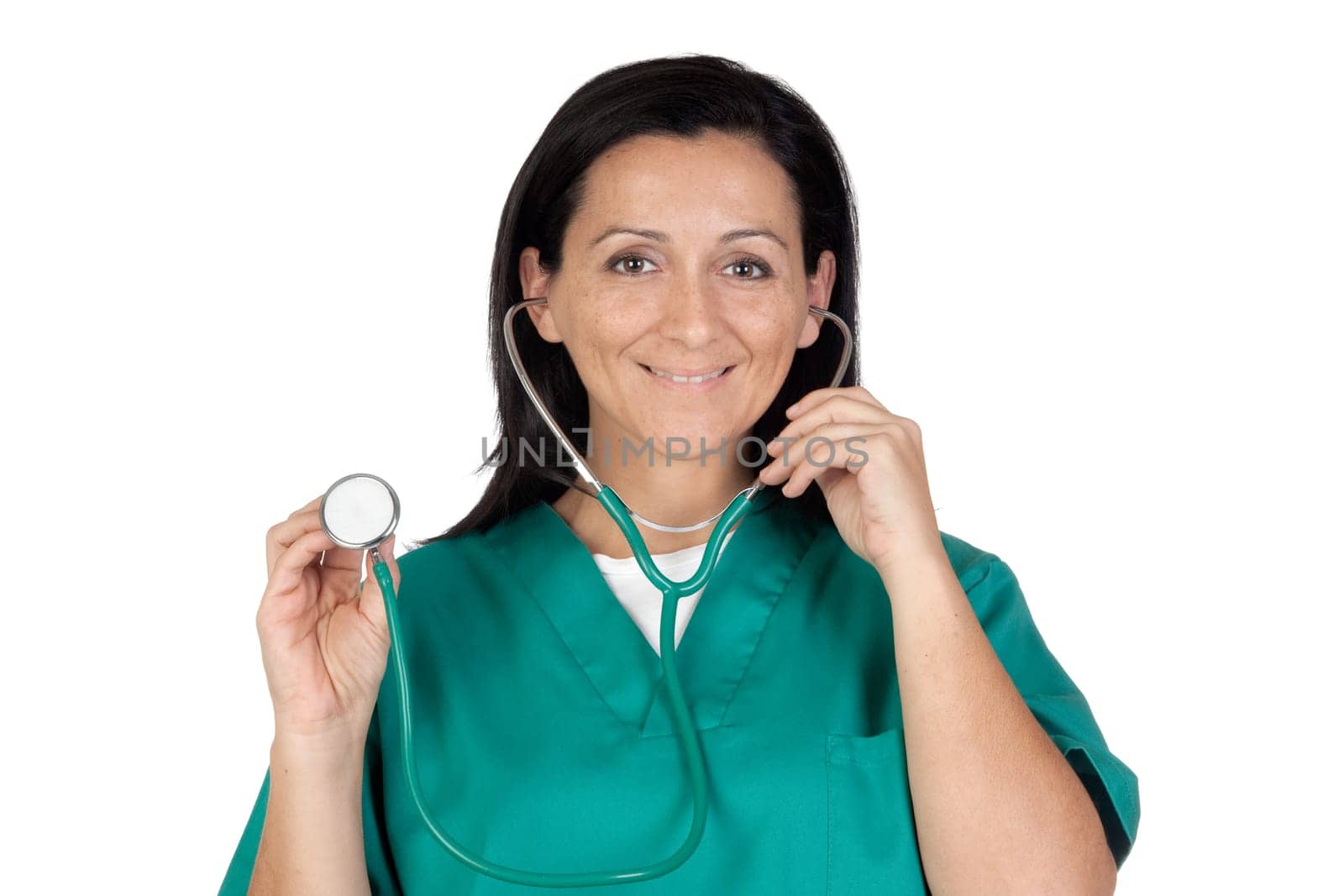 Happy doctor woman
