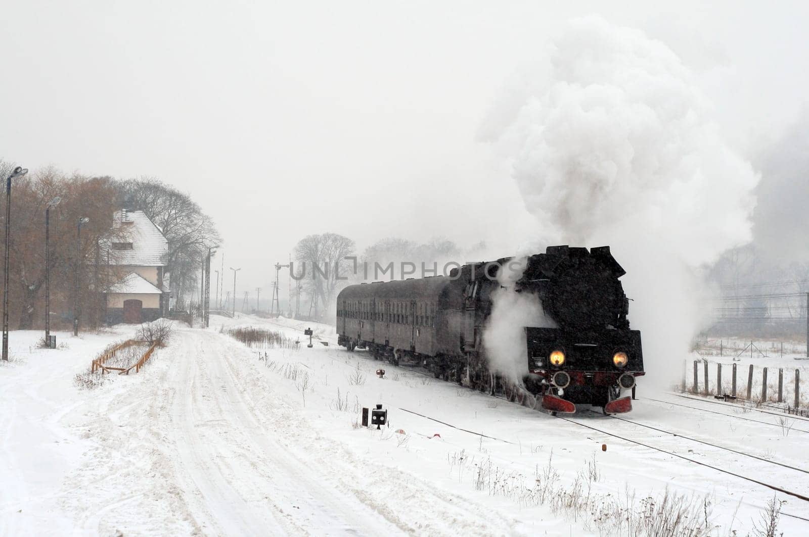 Old retro steam train