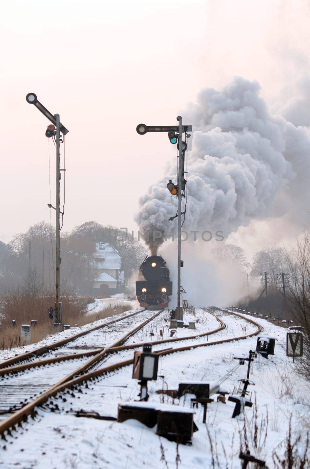 Old retro steam train