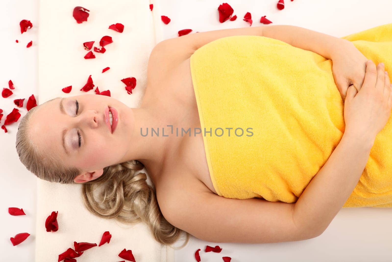 on rose petals
