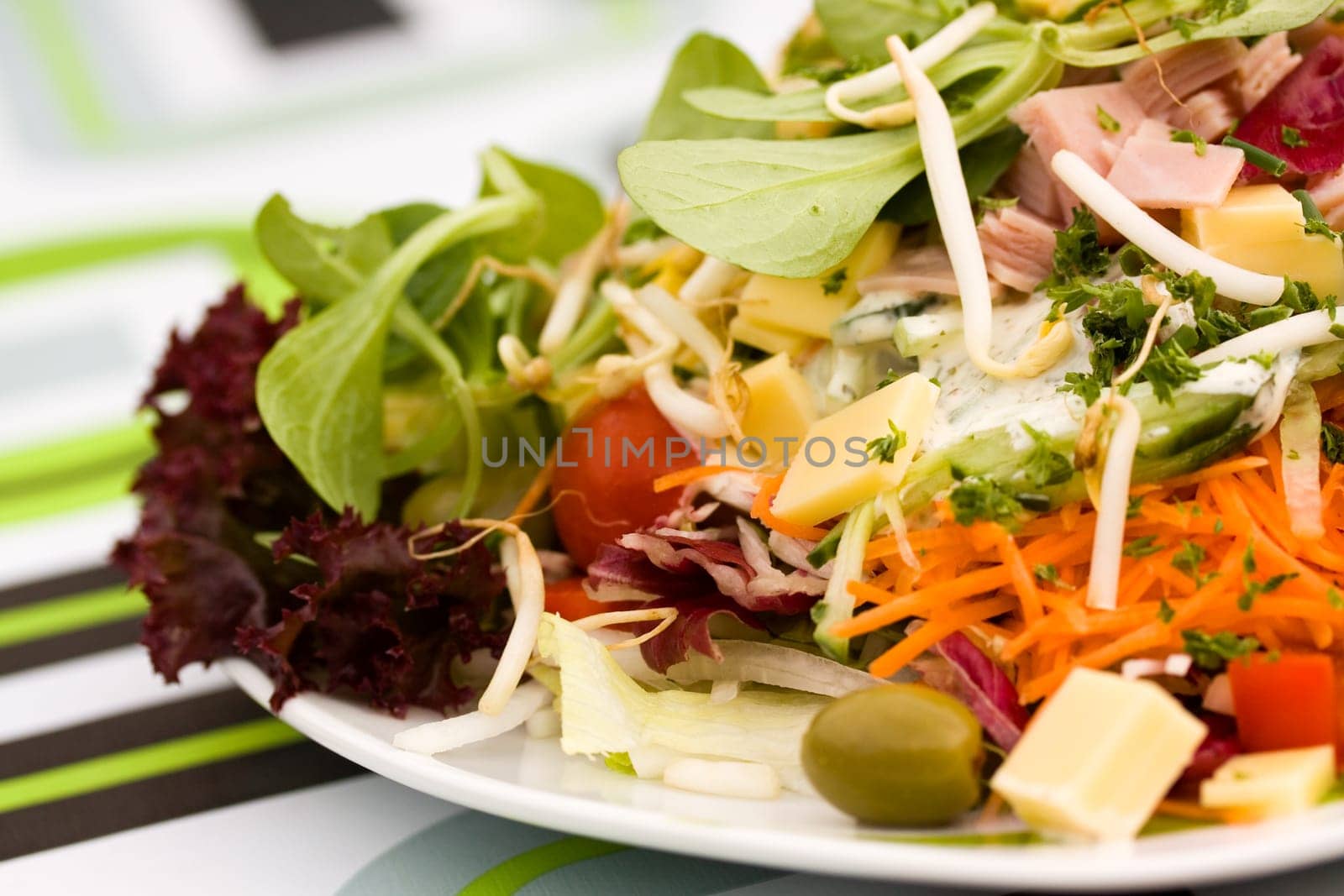 Fresh,big italian summer salad